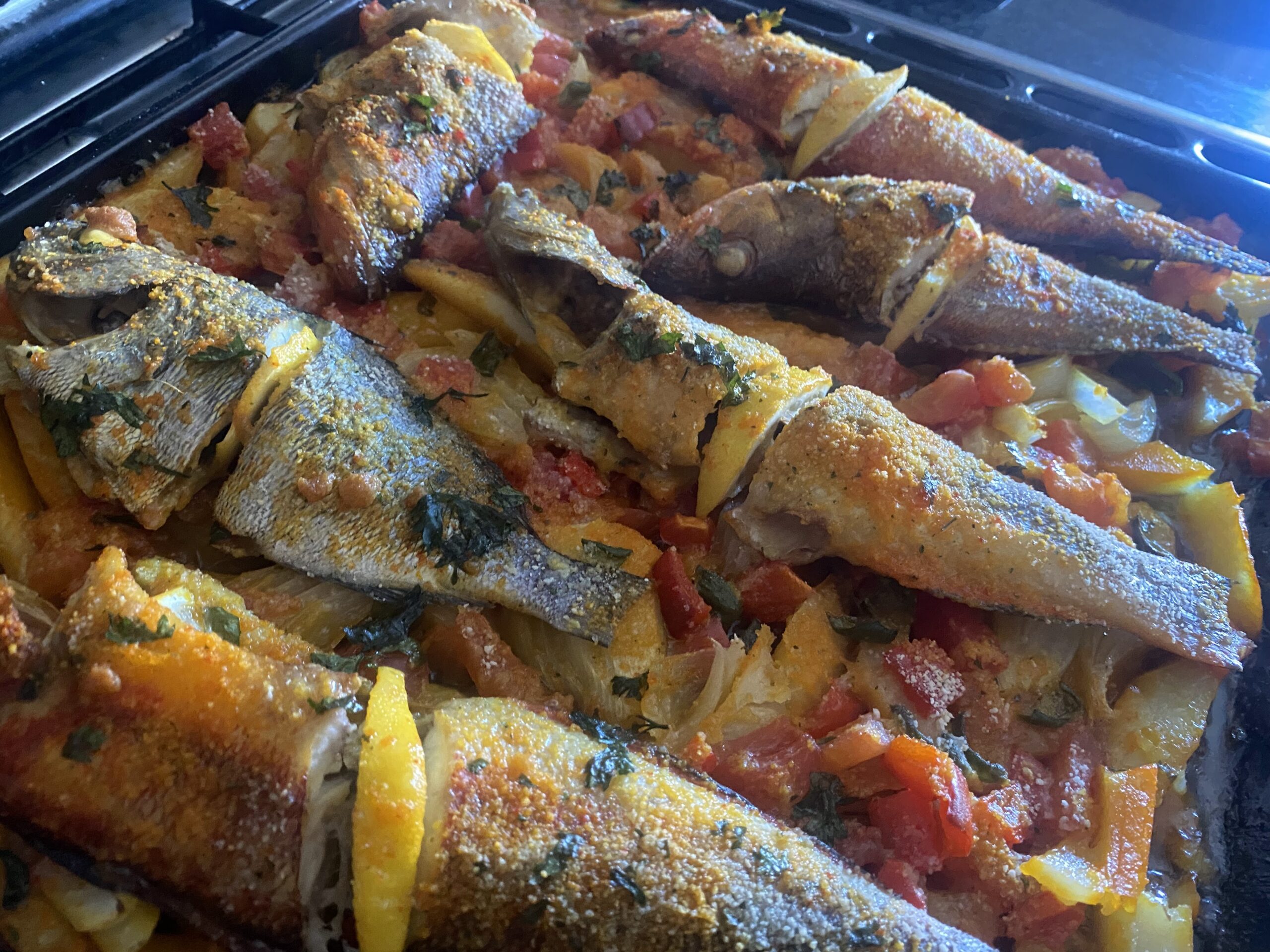Jurel al horno, de la abuela