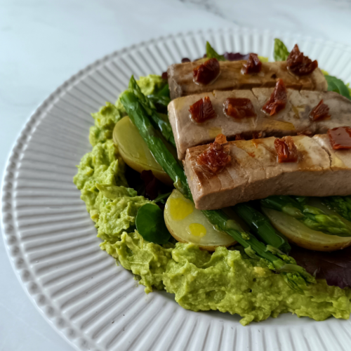 ensalada de patat con atun