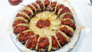 rosca de albondigas en horno 8