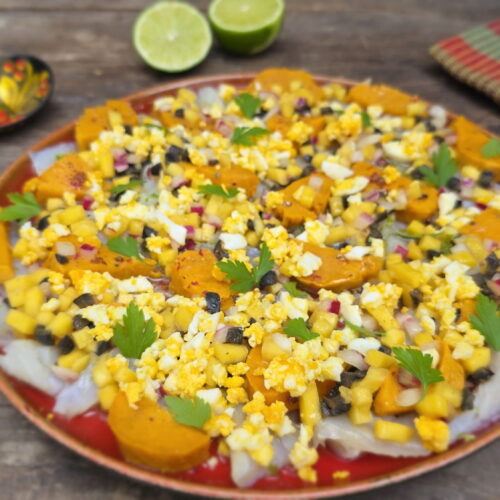 ensalada de bacalao con vinagreta de mango 10