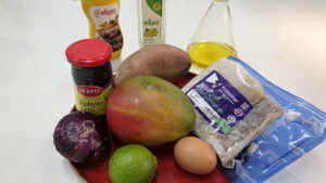 ensalada de bacalao con vinagreta de mango 7
