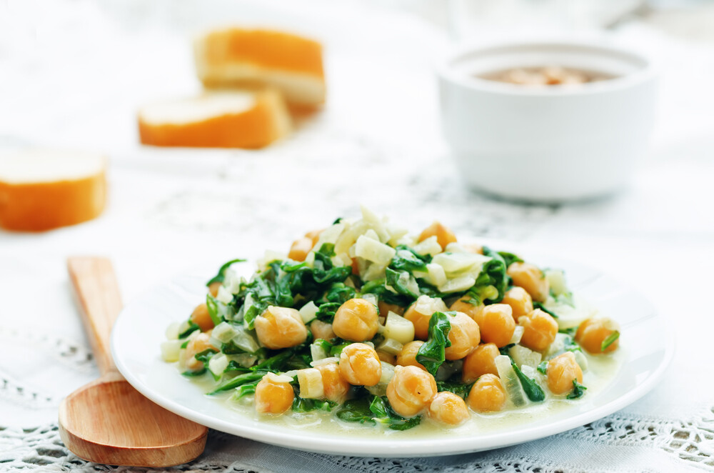 garbanzos con espinacas 