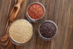 tres variedades de quinoa 